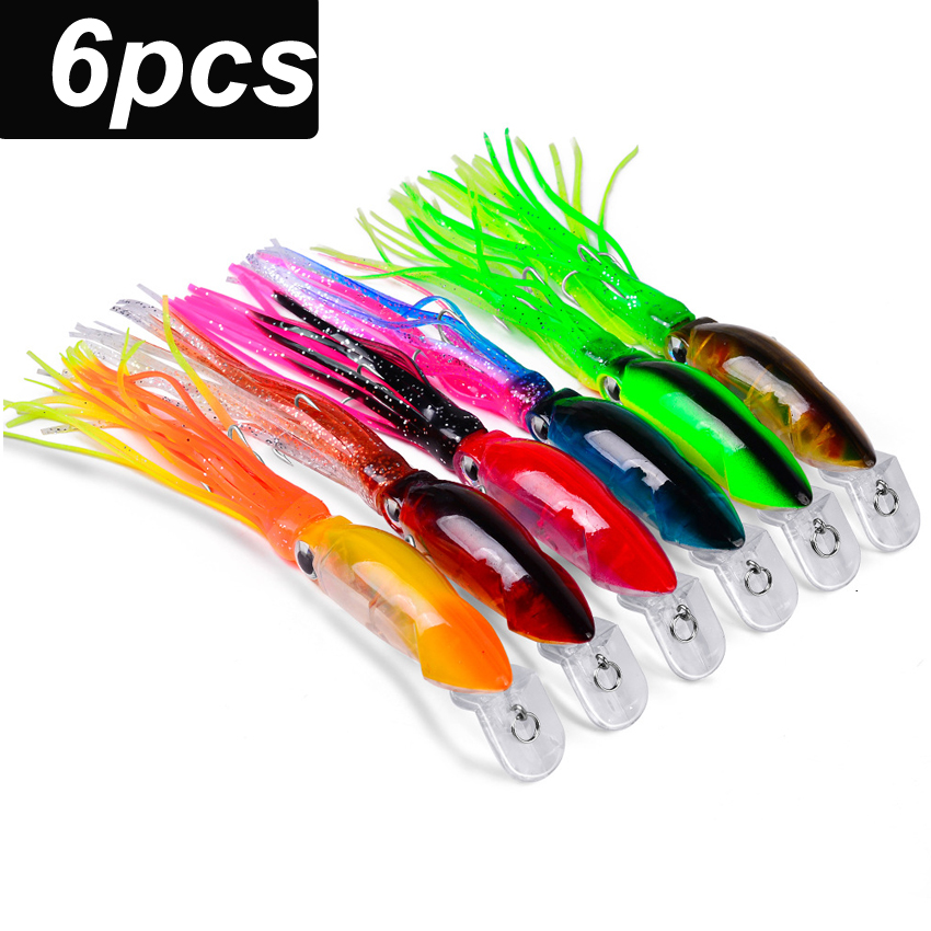 Fishing Lure Crankbait - 6pcs/lot Fishing Lures Squid Octopus Jigs