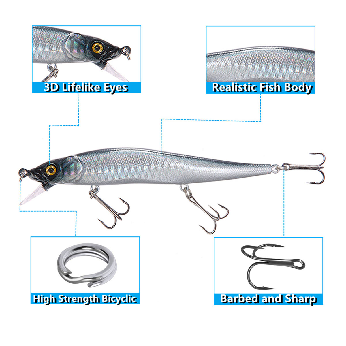 1/5PCS 115mm 14g Minnow Fishin – Fishing Lure Crankbait Bewertung und Preis