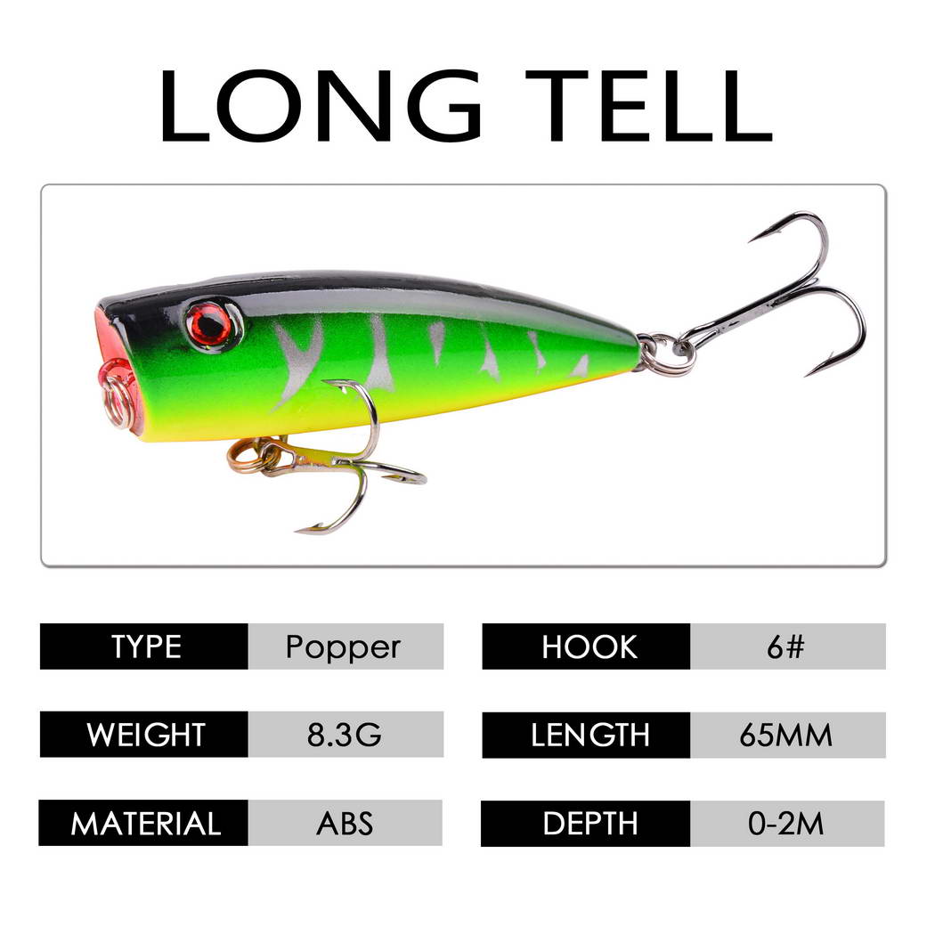 5pcs 9g 7cm Popper Fishing Lur – Fishing Lure Popper Bewertung und Preis