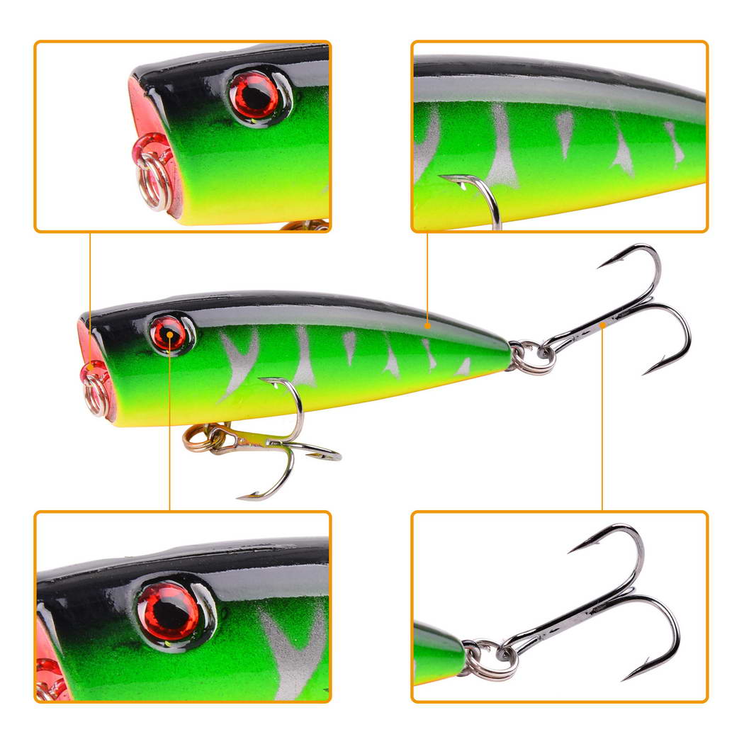 5pcs 9g 7cm Popper Fishing Lur – Fishing Lure Popper Bewertung und Preis