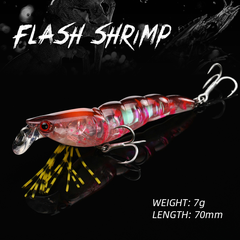 ALLBLUE 3D Flash Shrimp 70mm 7 – Fishing Lure Swimbait Bewertung und Preis