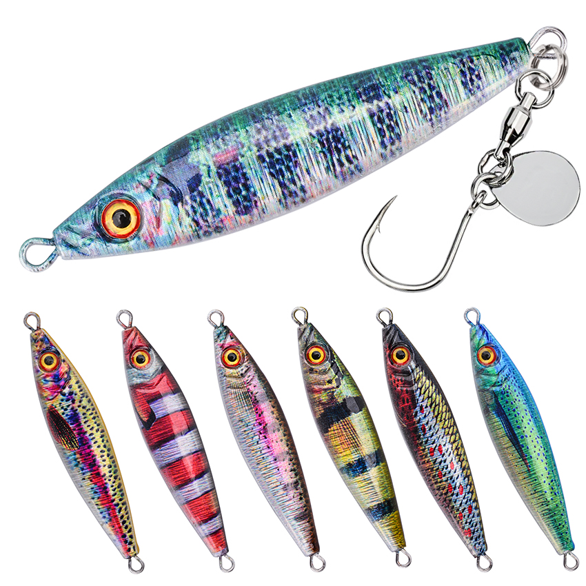 Metal Jig Lure With Spinning B – Fishing Lure Blade Bait Bewertung und Preis