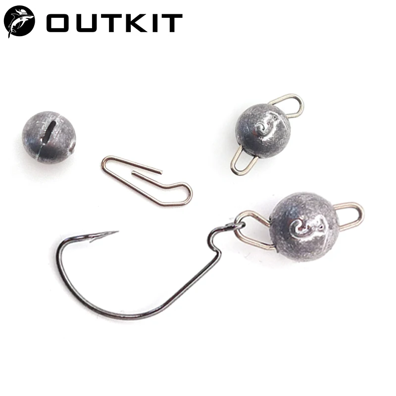 OUTKIT 10pcs/lot Lead Head Sin – Fishing Lure Accessories Bewertung und Preis