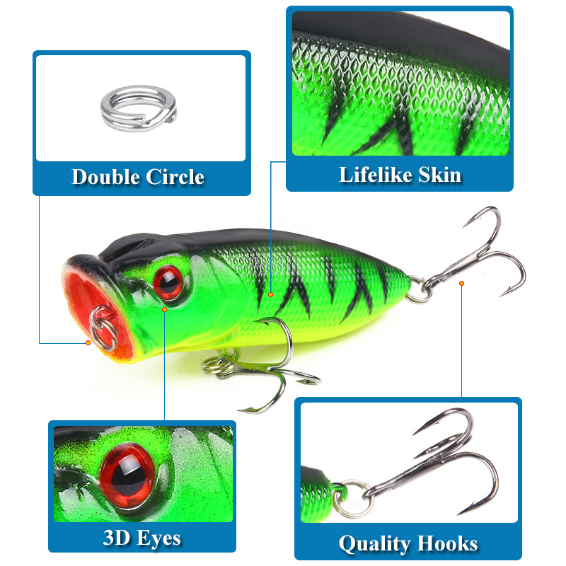 6pcs 6colors（opp bag）/5pcs 5co – Fishing Lure Popper Bewertung und Preis