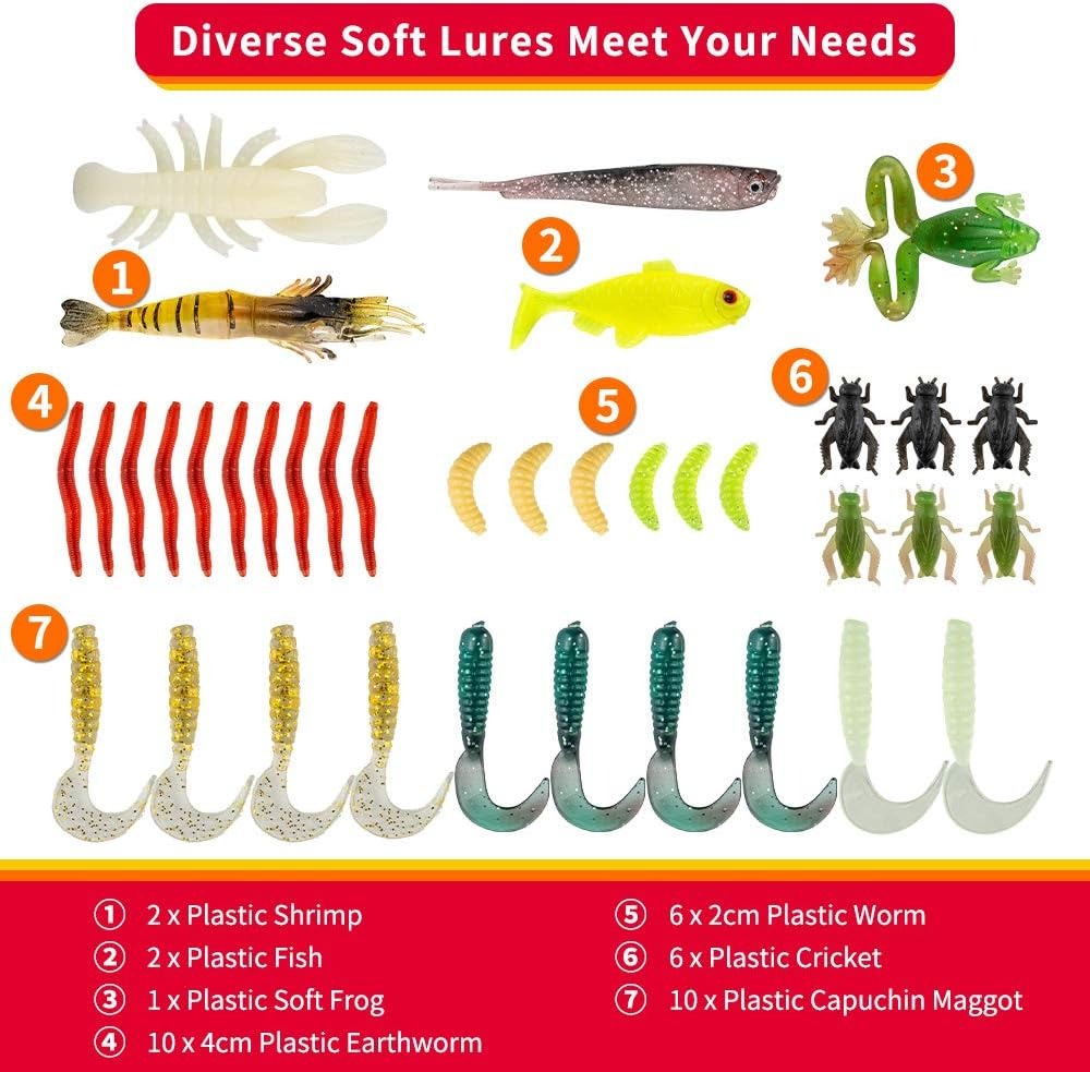 78Pcs Fishing Lures Kit for Ba – Fishing Lure Spoon Bewertung und Preis